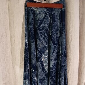 Western Maxi full length patchwork skirt womens medium
